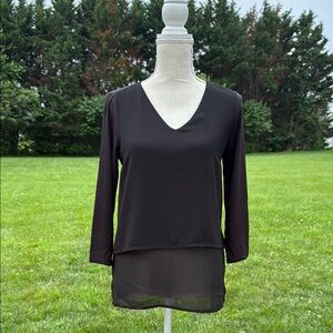 MICHAEL Michael Kors Mixed-Media V-Neck Tunic NWT